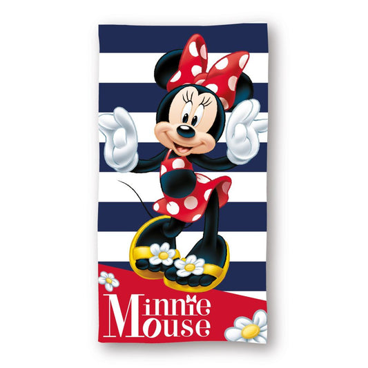 Disney Minnie Polka Style, Beach Towel (Fast Dry) Bath Towel for Kids made of Polyester – 70 × 140 cm