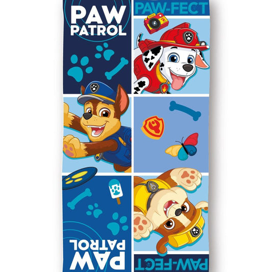 Paw Patrol Paw-fect, serviette de bain (séchage rapide) pour enfants en polyester – 70 × 140 cm