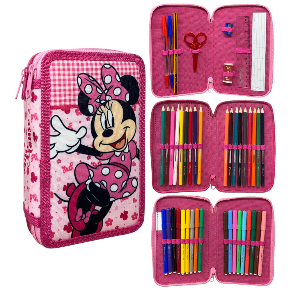 Disney Minnie Lovely Charm Federmäppchen für Kinder – 13 x 20 x 6 cm