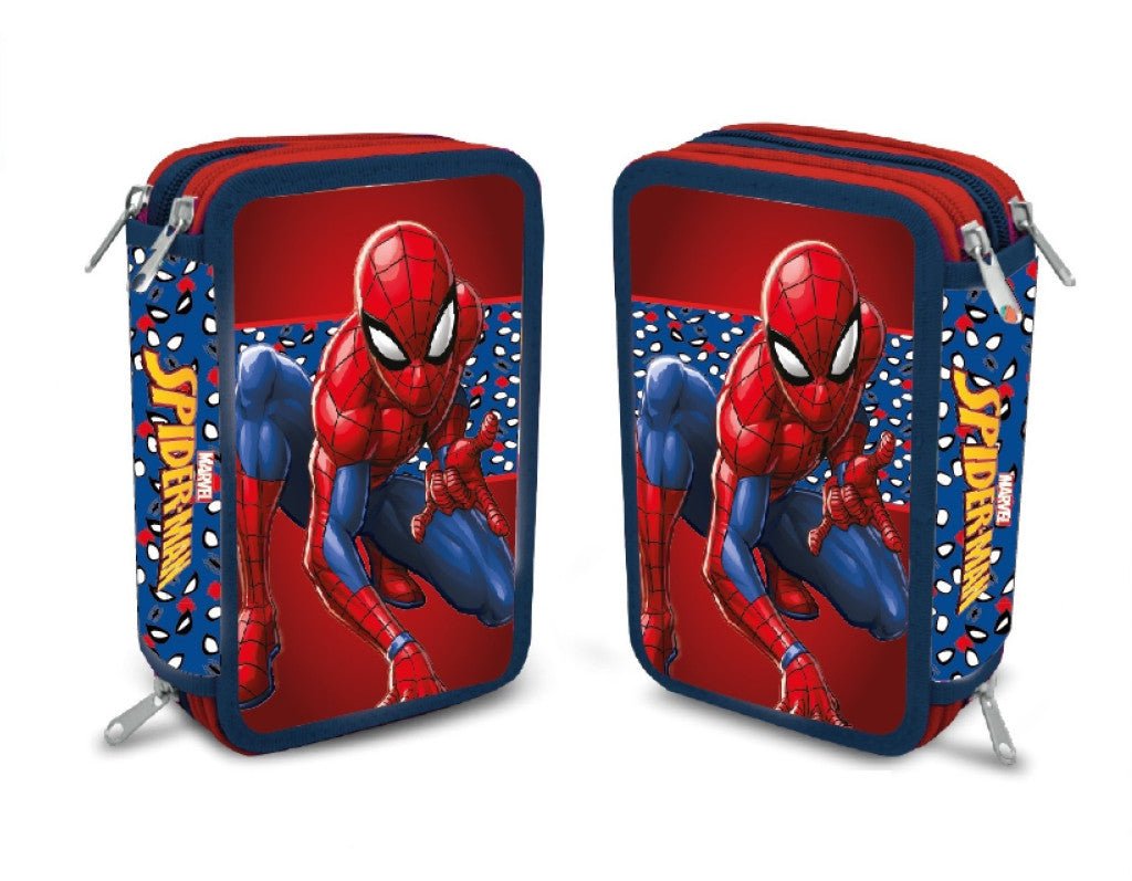 Spiderman Watching Eyes mit 3 Etagen Federmäppchen für Kinder – 13 x 20 x 6 cm