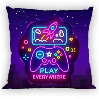 Gamer Neon Kissenbezug 40x40 cm