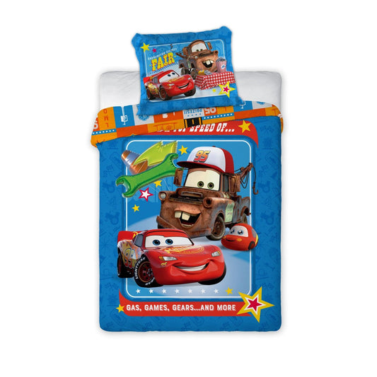 Disney Cars Fair -Set Babybettwäsche-Set – 100 × 135 cm + 40 × 60 cm, Baumwolle
