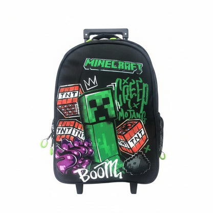Minecraft Metro Art Boom Rollrucksack, 46 cm Tasche Schultasche mit Rollen für Kinder – 46 × 35 × 20 cm