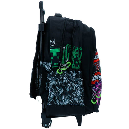 Minecraft Metro Art Boom Rollrucksack, 46 cm Tasche Schultasche mit Rollen für Kinder – 46 × 35 × 20 cm