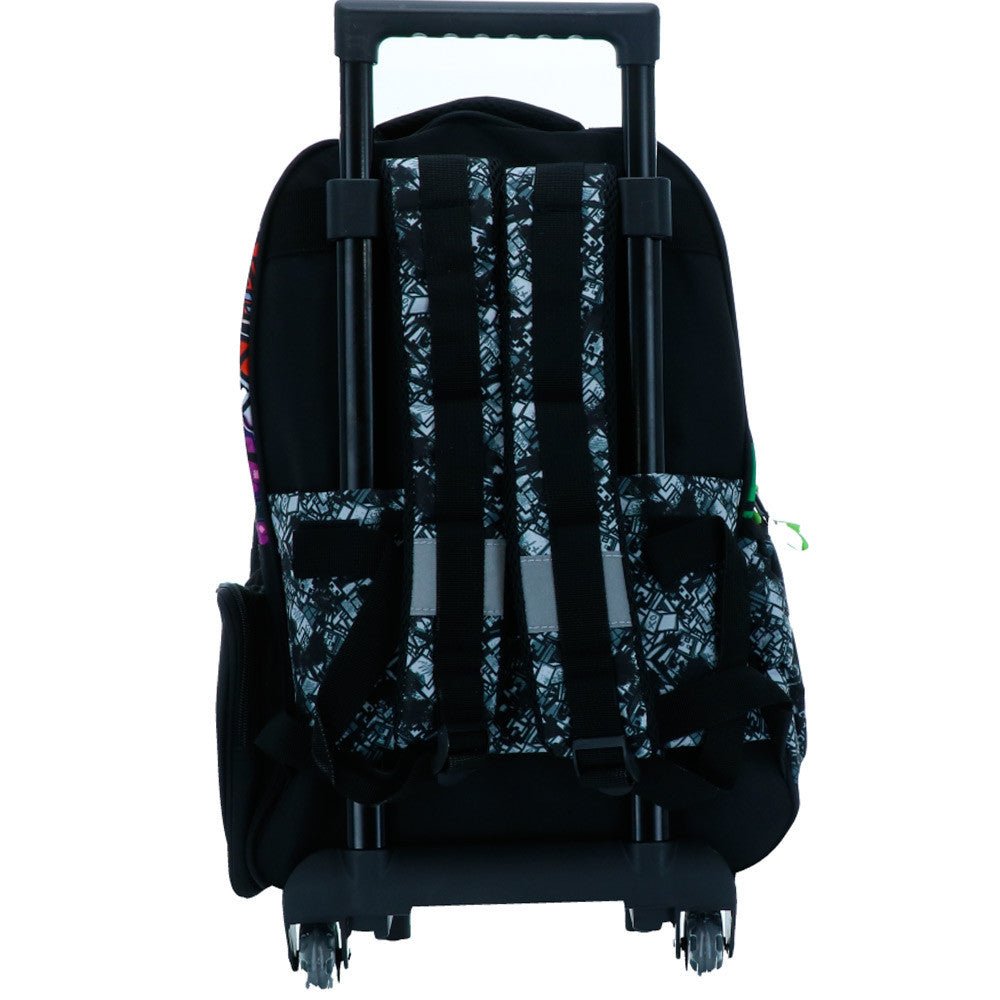 Minecraft Metro Art Boom Rollrucksack, 46 cm Tasche Schultasche mit Rollen für Kinder – 46 × 35 × 20 cm