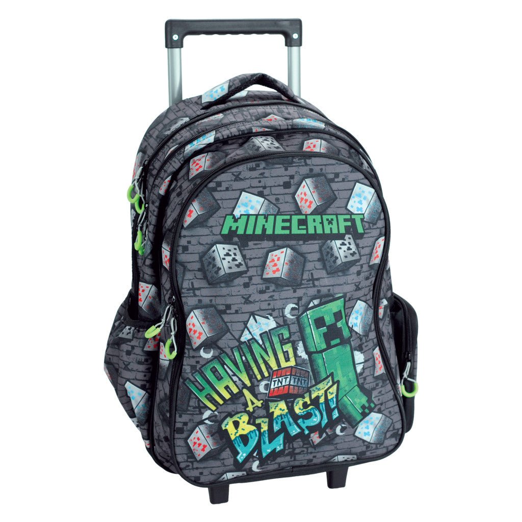 Minecraft Metro Art Blast rollender , Tasche 46 cm Schultasche mit Rollen für Kinder – 46 × 35 × 20 cm