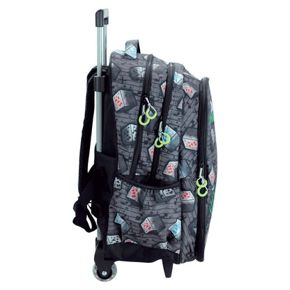 Minecraft Metro Art Blast rollender , Tasche 46 cm Schultasche mit Rollen für Kinder – 46 × 35 × 20 cm