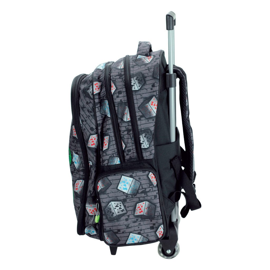 Minecraft Metro Art Blast rollender , Tasche 46 cm Schultasche mit Rollen für Kinder – 46 × 35 × 20 cm