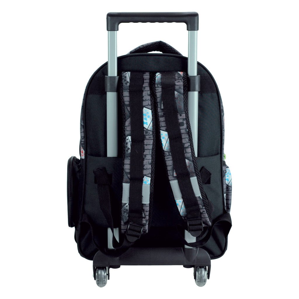 Minecraft Metro Art Rollrucksack, 46 cm Tasche Schultasche mit Rollen für Kinder – 46 × 35 × 20 cm