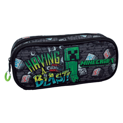 Trousse à crayons Minecraft Metro Art Blast avec 2 compartiments pour enfants de 23,5 cm – 24 cm