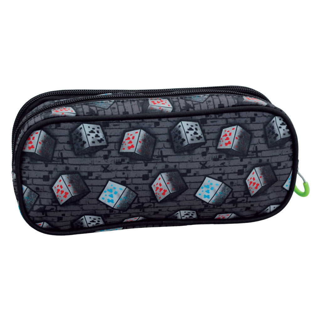 Trousse à crayons Minecraft Metro Art Blast avec 2 compartiments pour enfants de 23,5 cm – 24 cm