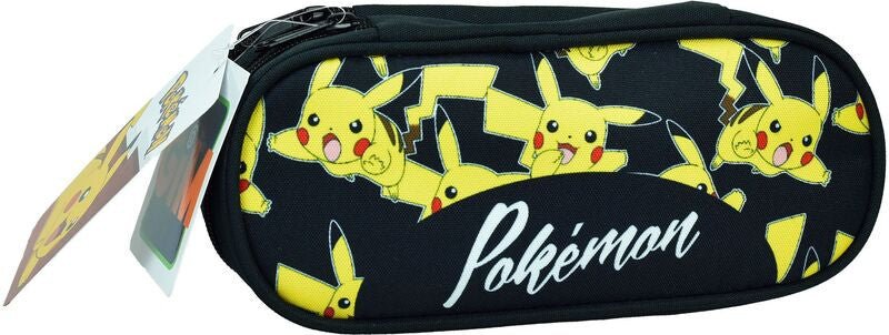 Pokémon Pika-Pika mit 2 Fächern Federmäppchen für Kinder – 26 x 6 x 10 cm