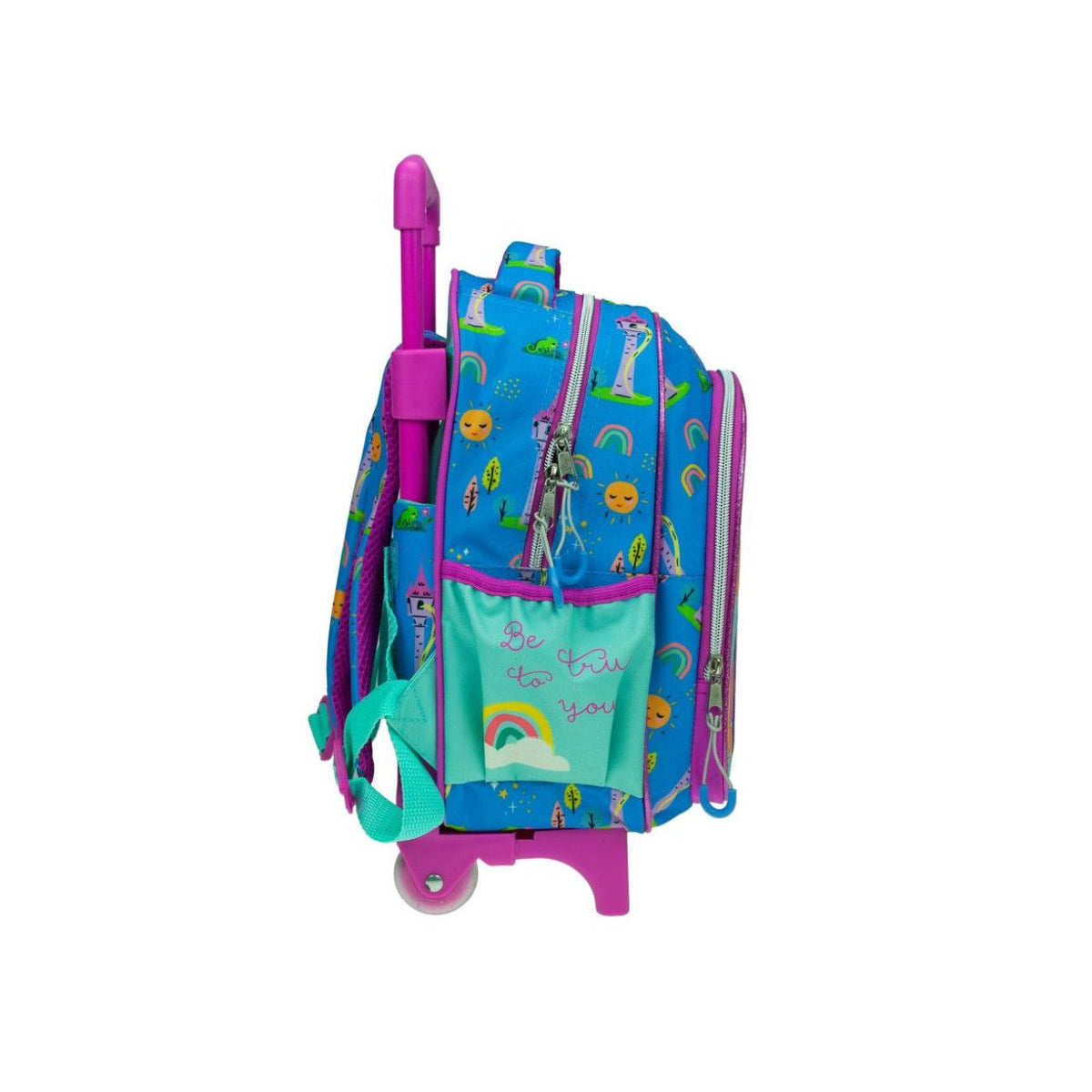 Disney Prinzessin Rapunzel rollender Kindergartenrucksack für Kinder – 30 x 25 x 15 cm