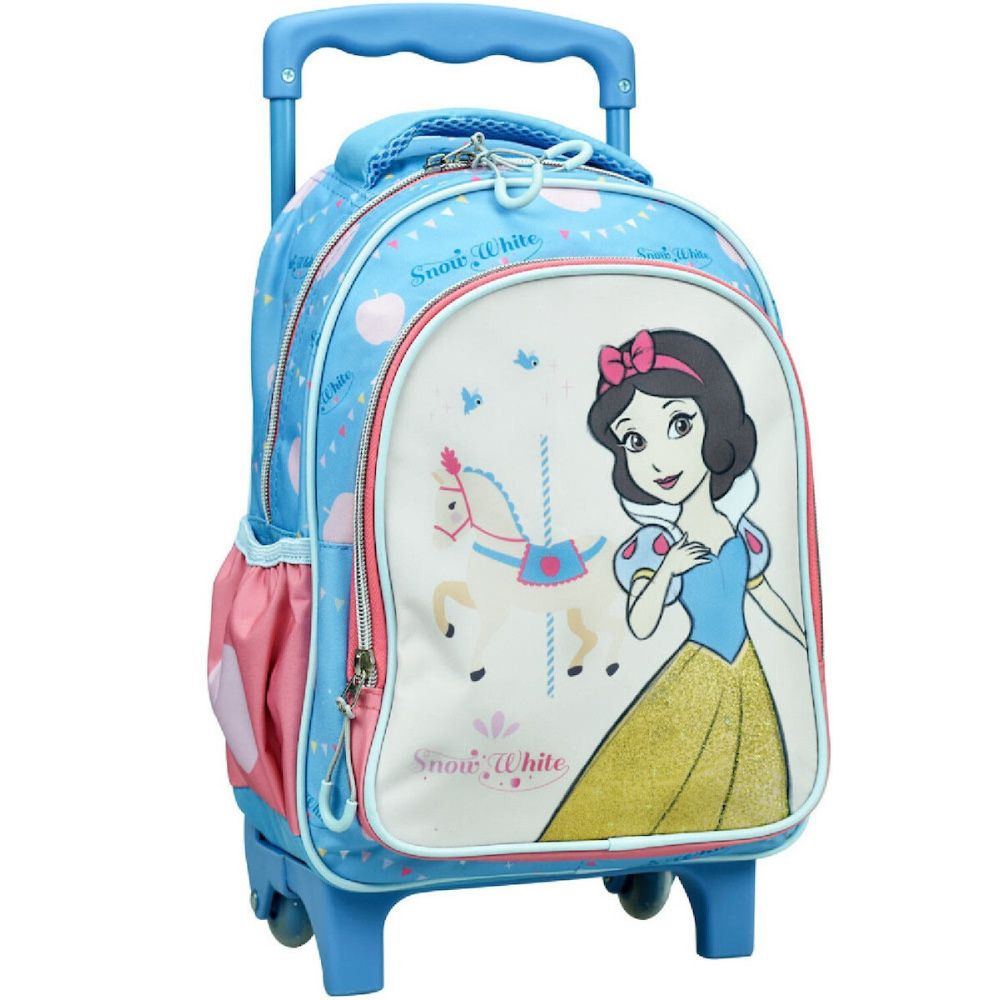 Sac à dos maternelle à roulettes Disney Princesse Blanche-Neige pour enfants – 30 x 25 x 15 cm