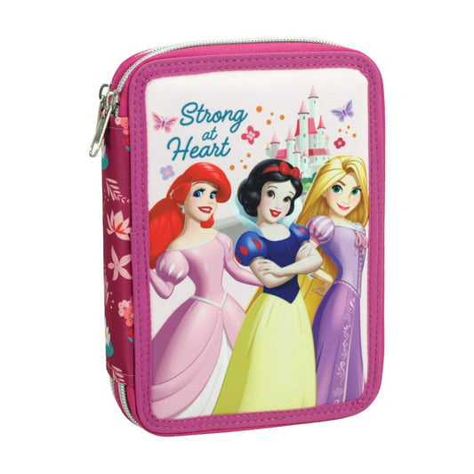 Disney Princess Strong 2-Tier Pencil Case for Children - 13 x 20 x 7 cm