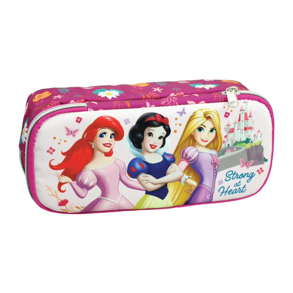 Disney Prinzessin Strong mit 2 Fächern Federmäppchen für Kinder – 26 x 6 x 10 cm