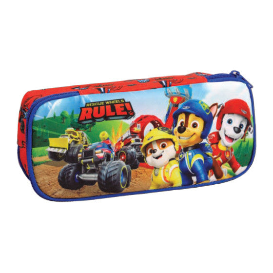 Paw Patrol Rescue Rule with 2 Compartments Pencil Case for Kids - 26 x 6 x 10 cm