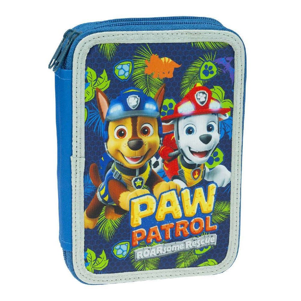 La Pat' Patrouille Dino Rescue, Trousse 2 compartiments pour enfants – 13 x 20 x 7 cm