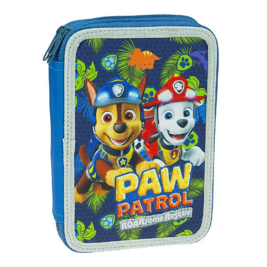 Paw Patrol Dino Rescue, 2-Tier Pencil Case for Kids - 13 x 20 x 7 cm