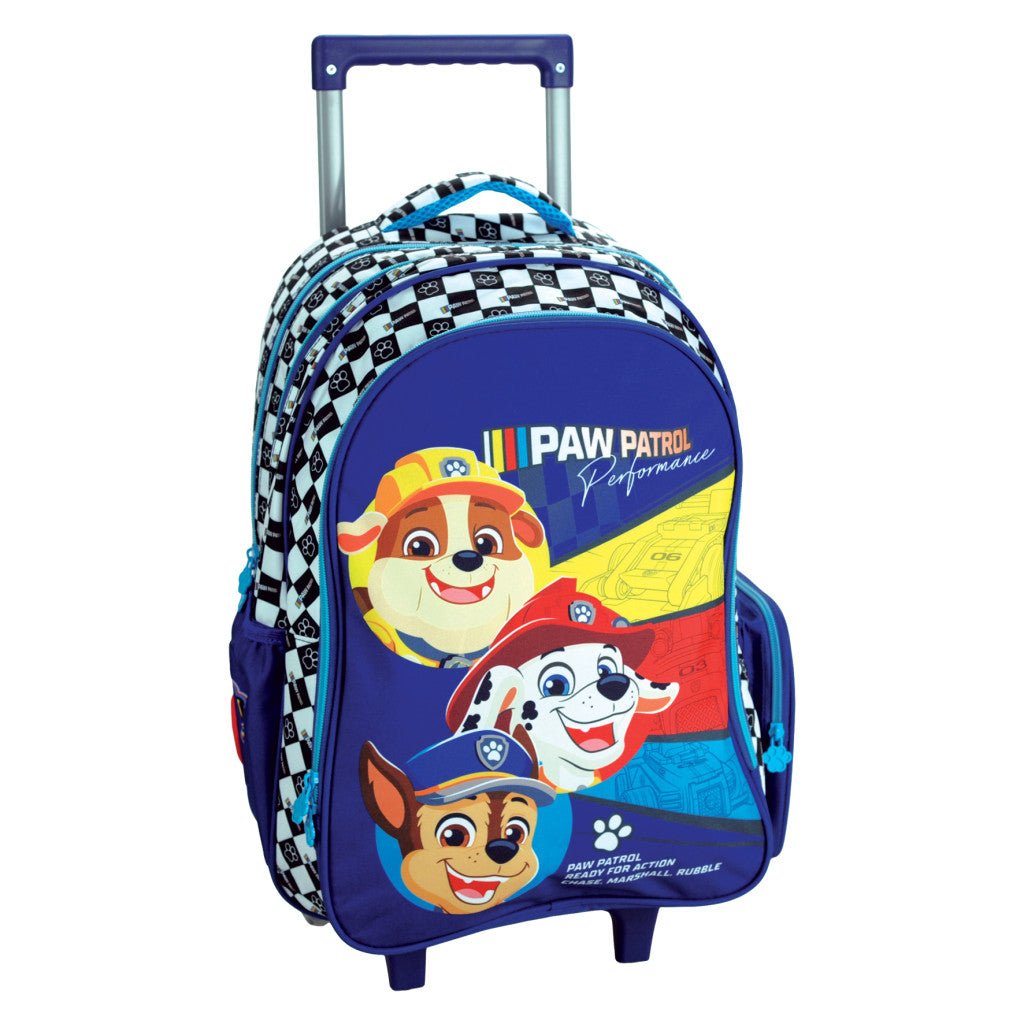 Paw Patrol Racing rollende , Tasche 46 cm Schultasche mit Rollen für Kinder – 46 × 35 × 20 cm