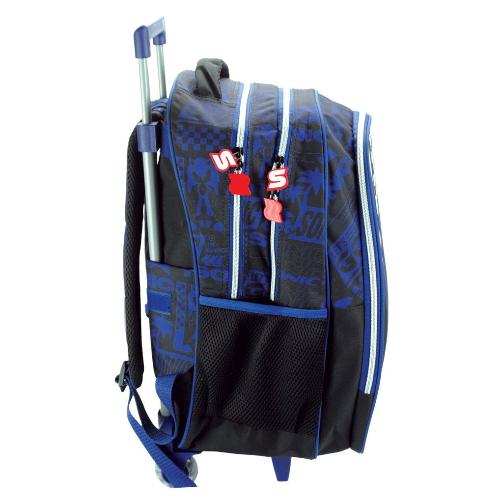 Sonic the Hedgehog Champion Racer Rollbare , Tasche 46 cm Schultasche mit Rollen für Kinder – 46 × 35 × 20 cm