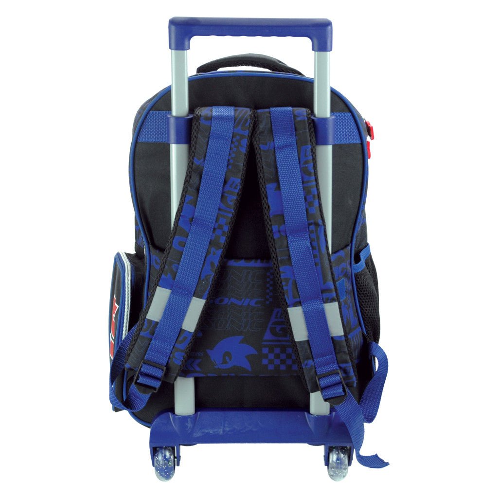 Sonic the Hedgehog Champion Racer Rollbare , Tasche 46 cm Schultasche mit Rollen für Kinder – 46 × 35 × 20 cm