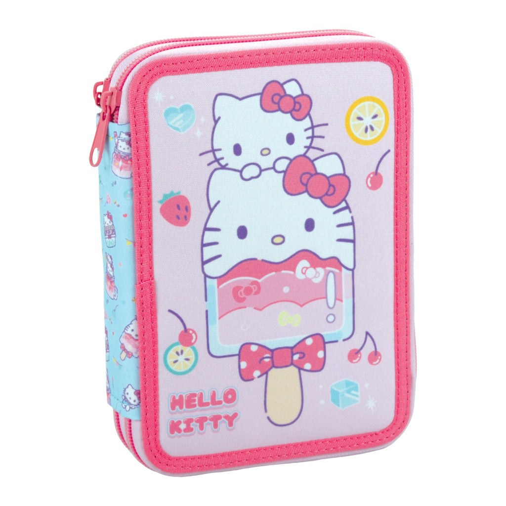 Trousse 2 compartiments Hello Kitty Cupcake pour enfants – 13 x 20 x 7 cm