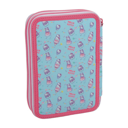 Trousse 2 compartiments Hello Kitty Cupcake pour enfants – 13 x 20 x 7 cm