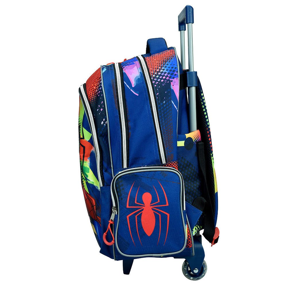 Spiderman Splotch Rucksack- für die Schule 46 cm Schultasche mit Rollen für Kinder – 46 × 35 × 20 cm