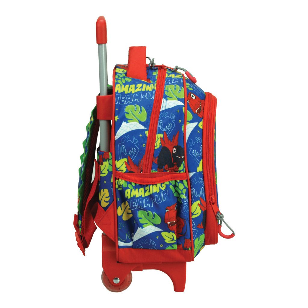 Spiderman Spidey Dino-Webs rollender Kindergartenrucksack für Kinder – 30 x 25 x 15 cm