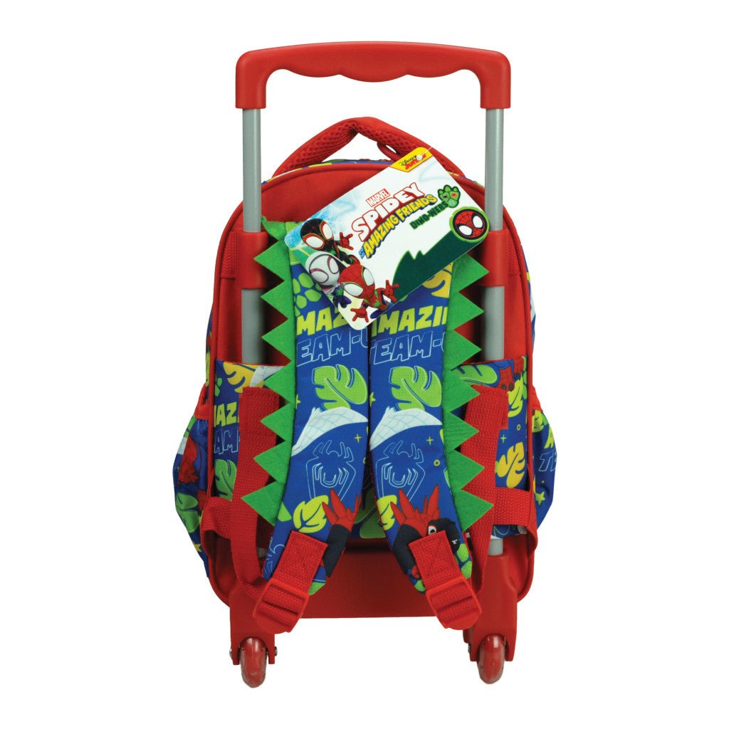 Spiderman Spidey Dino-Webs rollender Kindergartenrucksack für Kinder – 30 x 25 x 15 cm