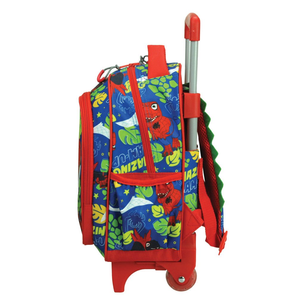 Spiderman Spidey Dino-Webs rollender Kindergartenrucksack für Kinder – 30 x 25 x 15 cm