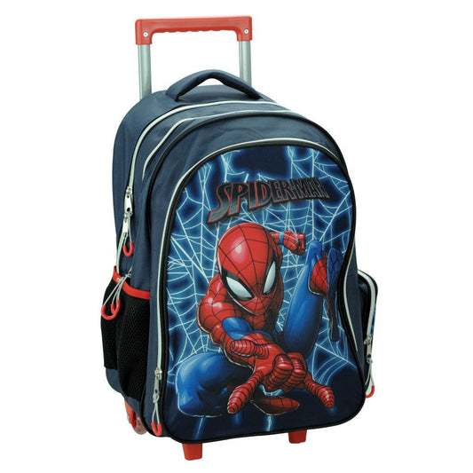 Spiderman Frame rollende , Tasche 46 cm Schultasche mit Rollen für Kinder – 46 × 35 × 20 cm