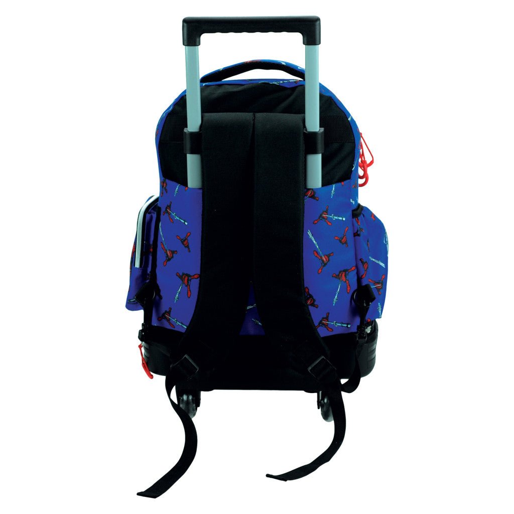 Spiderman Evergreen hochwertiger rollender Schulrucksack, 42 cm Schultasche mit Rollen für Kinder – 42 × 32 × 20 cm