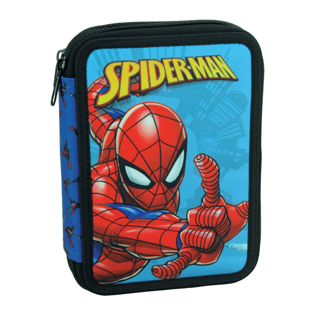 Spiderman Evergreen zweistöckiges Federmäppchen für Kinder – 13 x 20 x 7 cm
