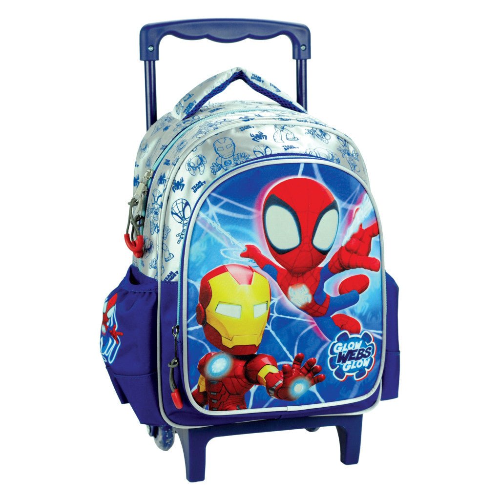 Spiderman Spidey Glow Rollender Kindergartenrucksack für Kinder – 30 x 25 x 15 cm