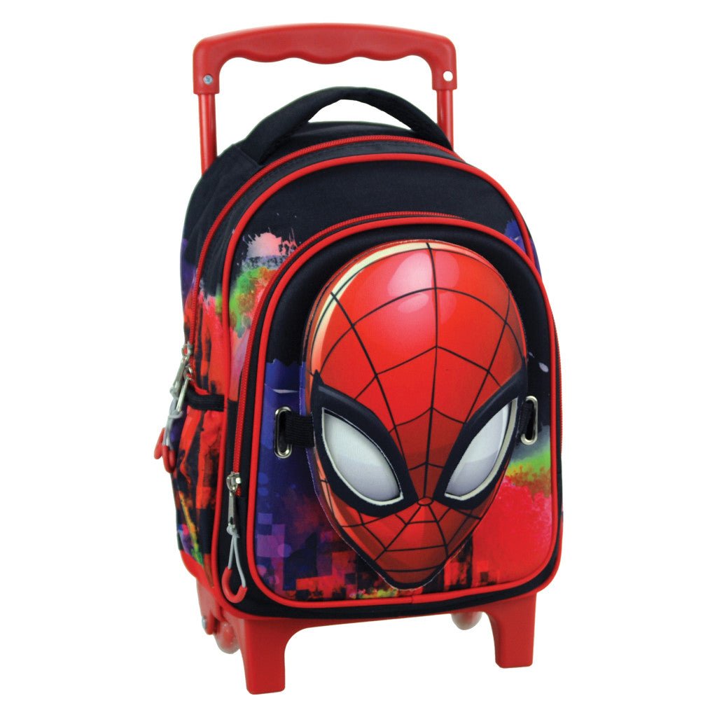 Spiderman Global rollender , mit Maske Kindergartenrucksack für Kinder – 30 x 25 x 15 cm