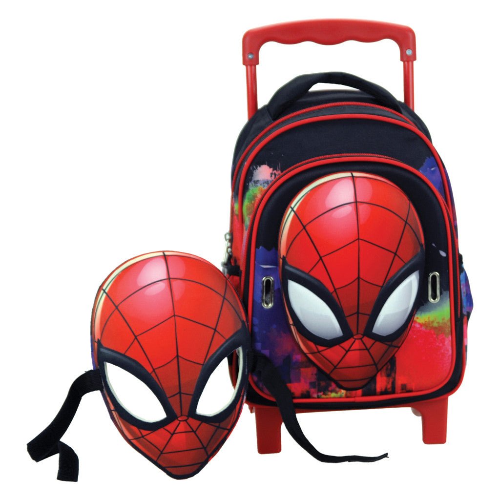 Spiderman Global rollender , mit Maske Kindergartenrucksack für Kinder – 30 x 25 x 15 cm