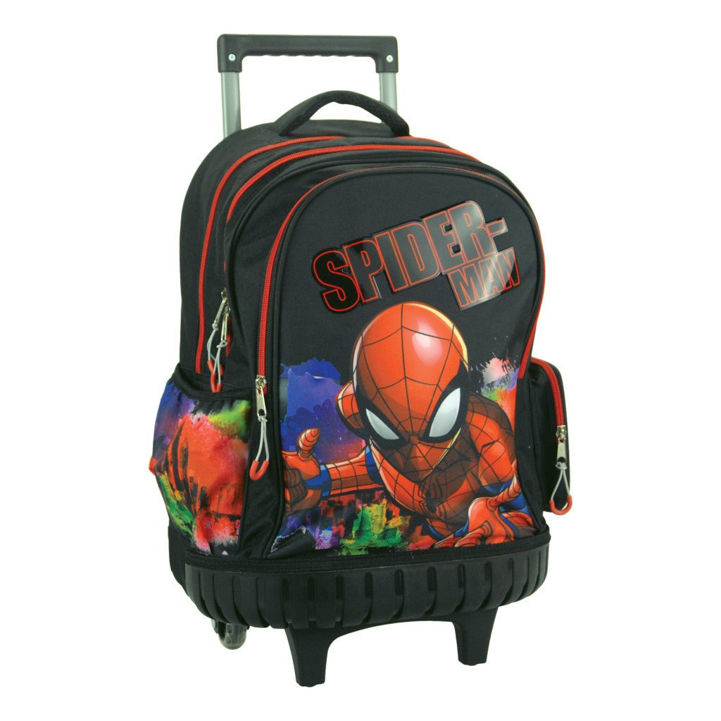 Spiderman Global Premium Rollschulranzen, 42 cm Schultasche mit Rollen für Kinder – 42 × 32 × 20 cm