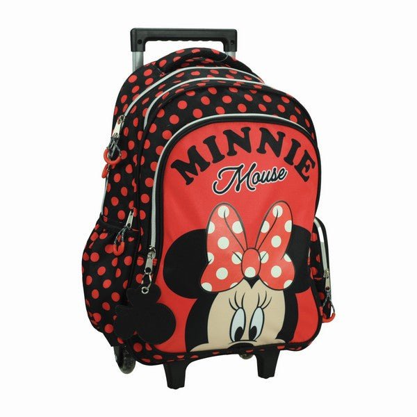 Disney Minnie Red Dots rollende , Tasche 46 cm Schultasche mit Rollen für Kinder – 46 × 35 × 20 cm