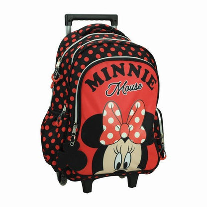 Disney Minnie Red Dots rollende , Tasche 46 cm Schultasche mit Rollen für Kinder – 46 × 35 × 20 cm