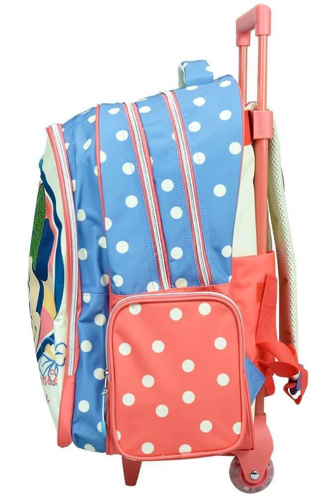 Disney Minnie Boho rollender , Rucksack 46 cm Schultasche mit Rollen für Kinder – 46 × 35 × 20 cm