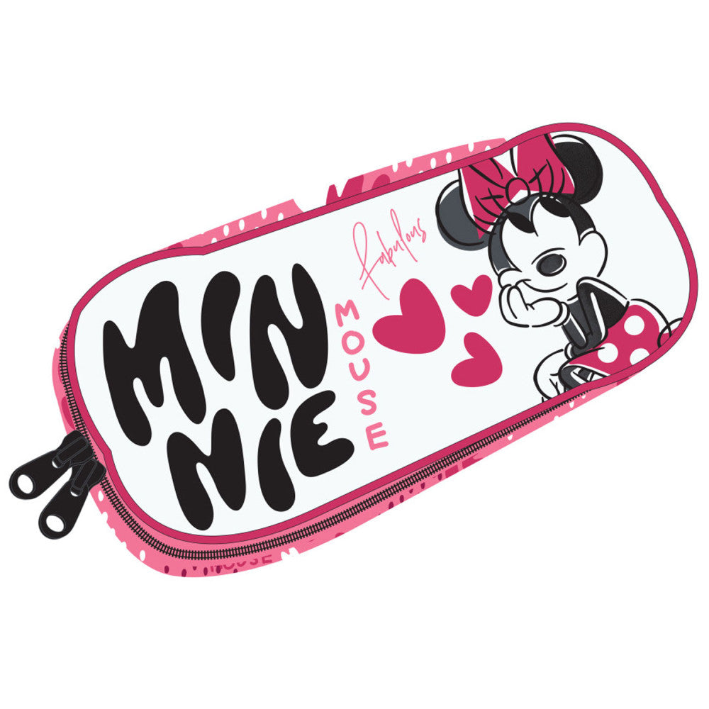 Trousse double Minnie Disney pour enfants – 26 x 6 x 10 cm