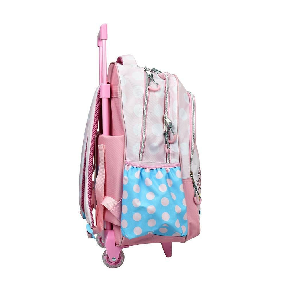 Disney Minnie Joy rollender Schulrucksack, 46 cm Tasche Schultasche mit Rollen für Kinder – 46 × 35 × 20 cm