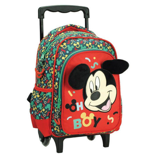 Disney Mickey Oh Boy rollender Kindergartenrucksack für Kinder – 30 x 25 x 15 cm