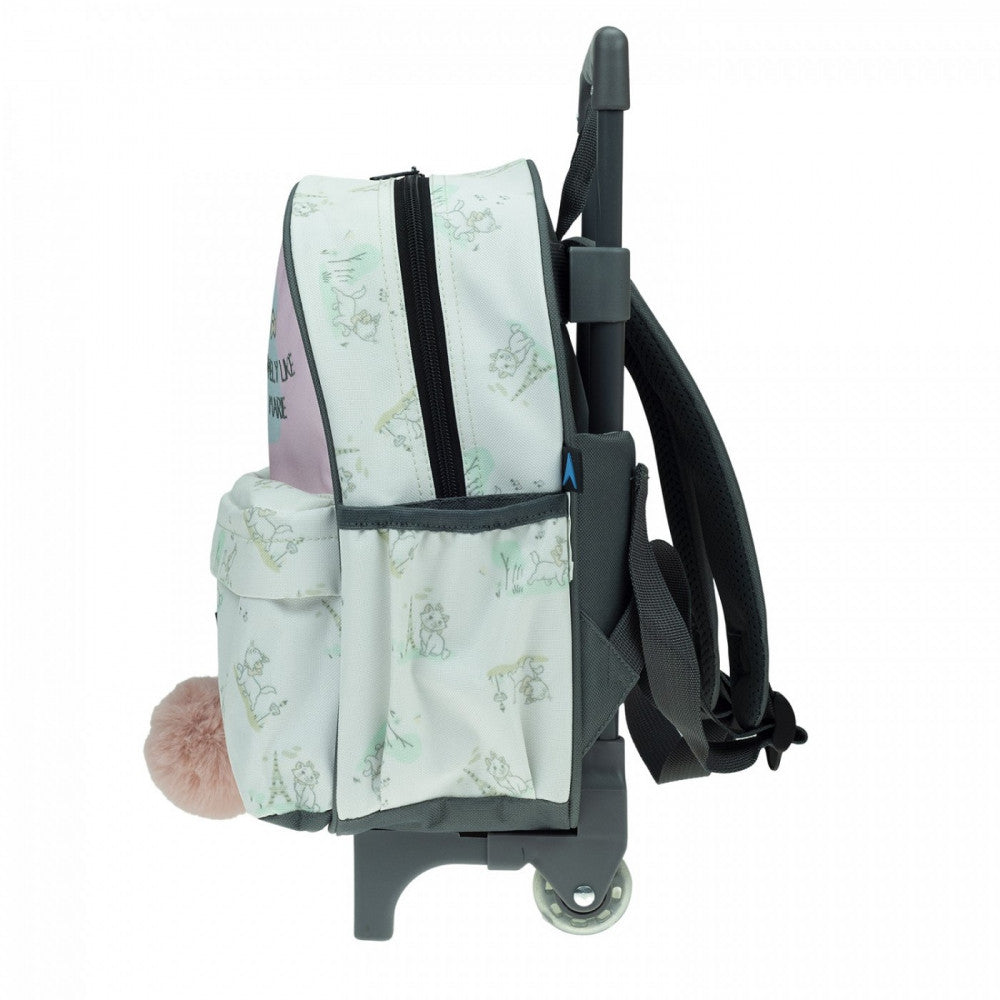 Disney Marie Lovely rollender Katzenkindergartenrucksack Kindergartenrucksack für Kinder – 30 x 25 x 15 cm