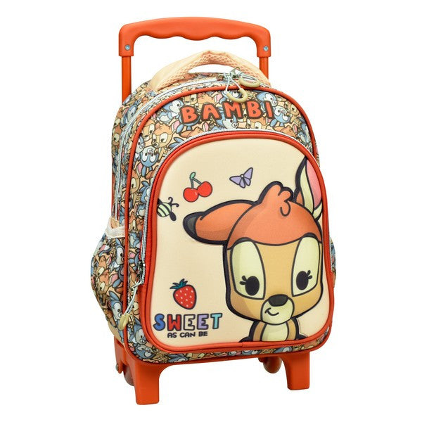 Disney Bambi Sweet rollender Kindergartenrucksack für Kinder – 30 x 25 x 15 cm