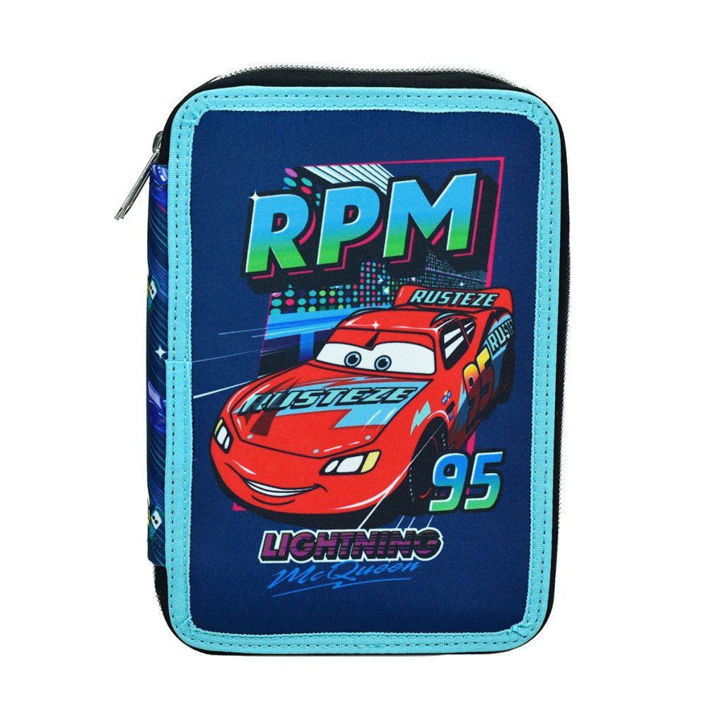 Disney Cars Lightning 2 Etagen Federmäppchen für Kinder – 13 x 20 x 7 cm