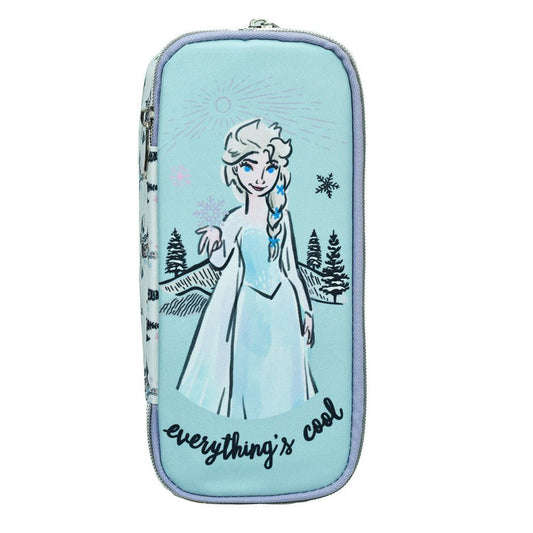 Disney Eiskönigin Adventure mit 2 Fächern Federmäppchen für Kinder – 26 x 6 x 10 cm