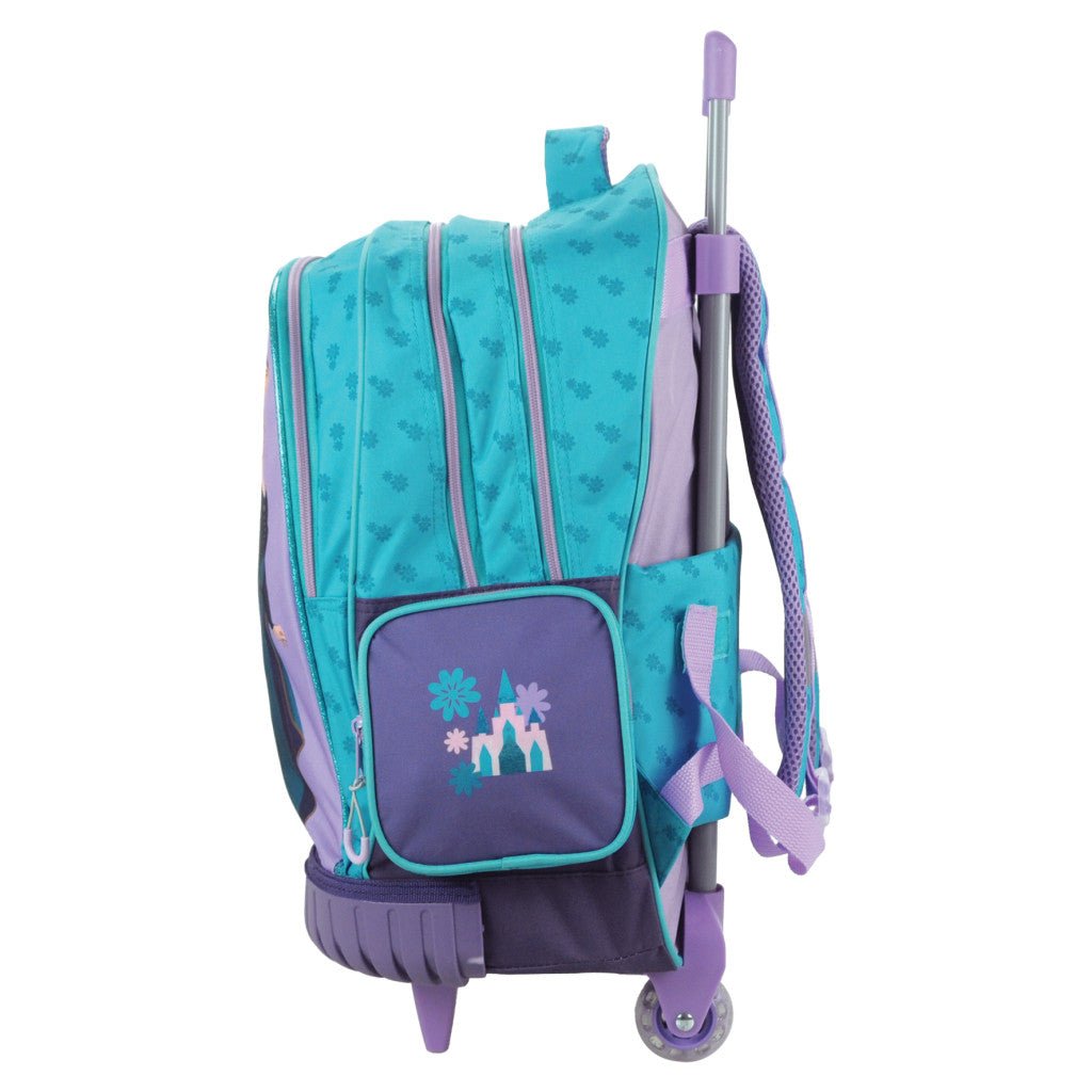 Disney Eiskönigin Modern Magic Premium Rollenschulrucksack, 42 cm Schultasche mit Rollen für Kinder – 42 × 32 × 20 cm